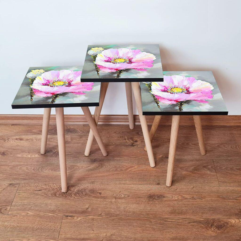 Комплет масички за кафе Hanah Home 3Shp299, 3 парчиња, шарени