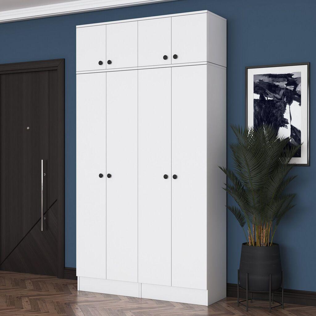 Гардеробер за ходник Hanah Home EA146 - 3882, 119,6x226,4x37,5 см, бел