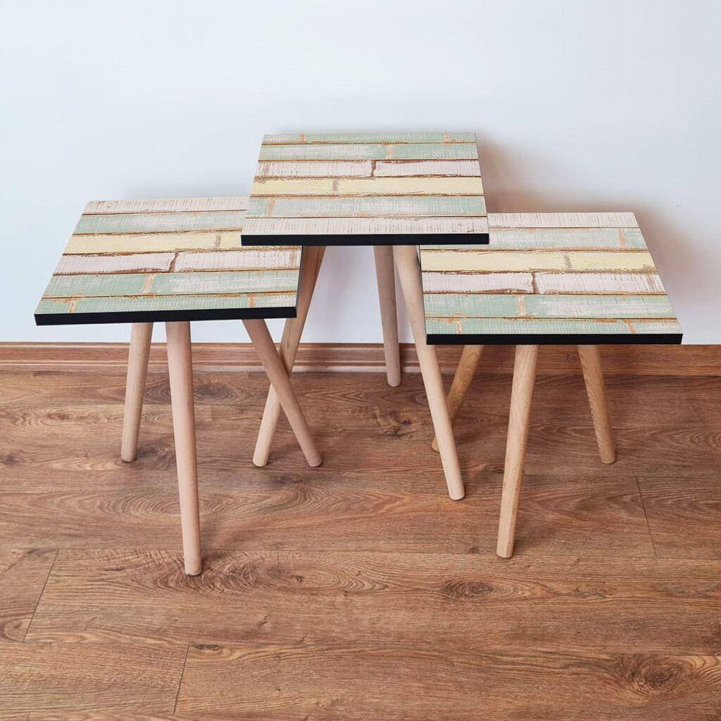 Комплет масички за кафе Hanah Home 3Shp117, 3 парчиња, тиркизна