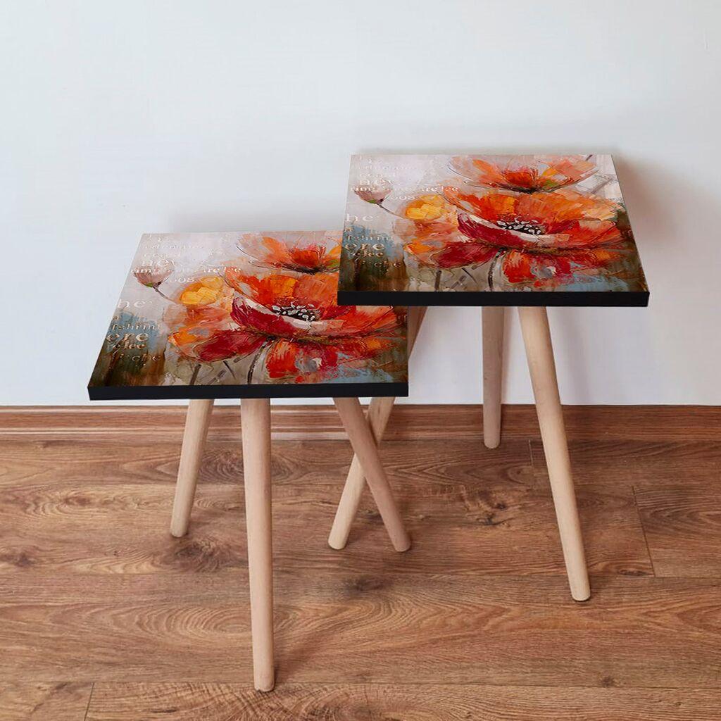 Комплет масички за кафе Hanah Home 2Shp455, 2 парчиња, шарени