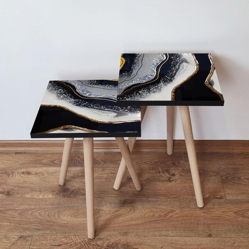 Комплет масички за кафе Hanah Home 2Shp477, 2 парчиња, розова и виолетова