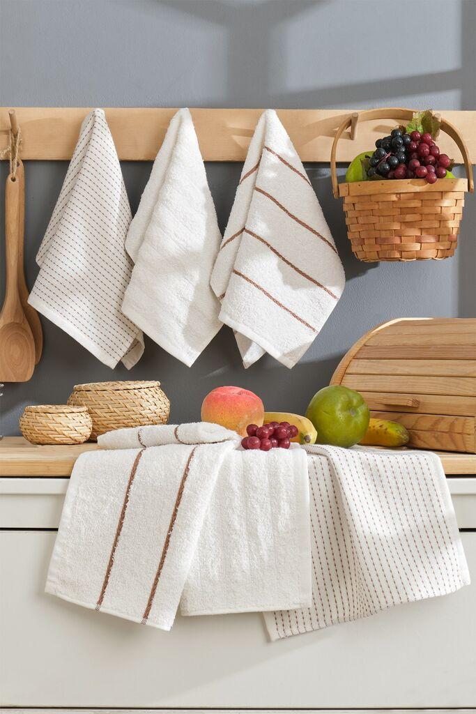 Комплет за рачни пешкири L'essentiel Maison Sofya, 30 x 50 cm, беж