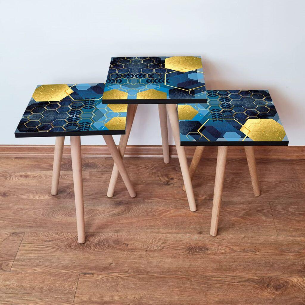 Комплет масички за кафе Hanah Home 3Shp160, 3 парчиња, шарени