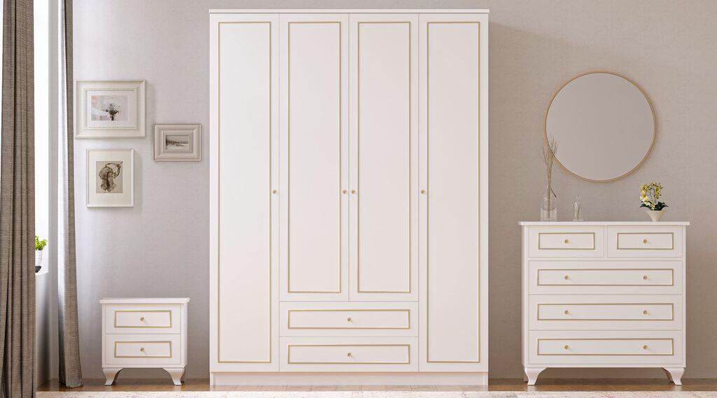 Комплет мебел за спална соба Hanah Home RB-081, бел