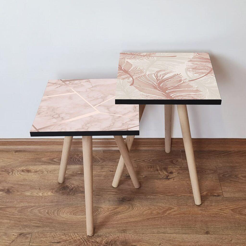 Комплет масички за кафе Hanah Home 2Shp312, 2 парчиња, шарени