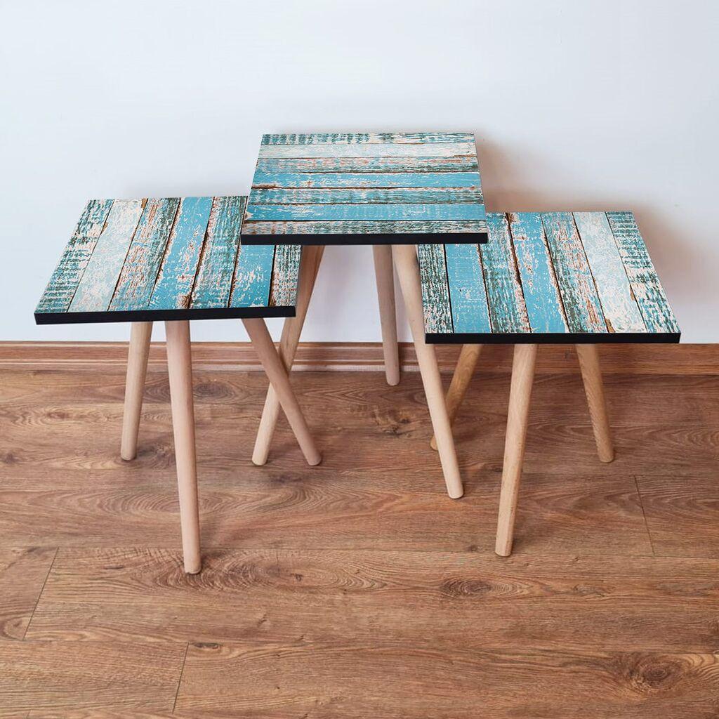 Комплет масички за кафе Hanah Home 3Shp6, 3 парчиња, тиркизна