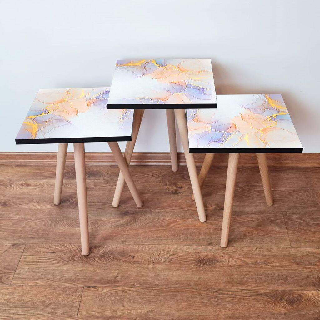 Комплет масички за кафе Hanah Home 3Shp176, 3 парчиња, шарени