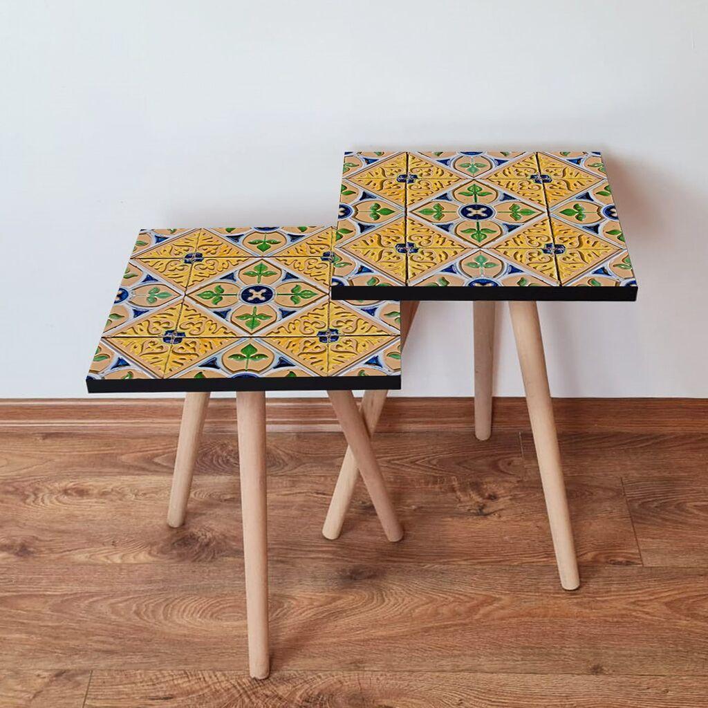 Комплет масички за кафе Hanah Home 2Shp30, 2 парчиња, шарени