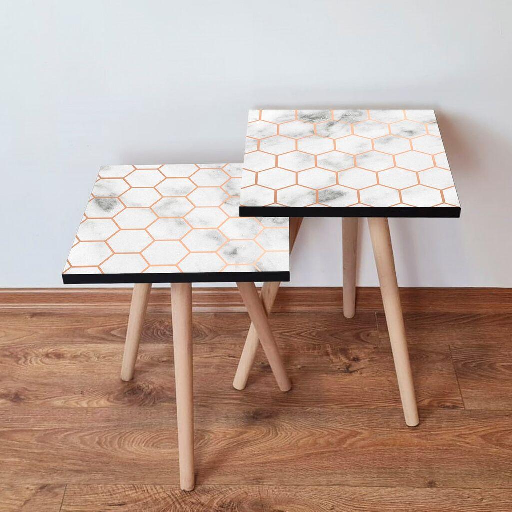 Комплет масички за кафе Hanah Home Twins, 2 парчиња, кафеава