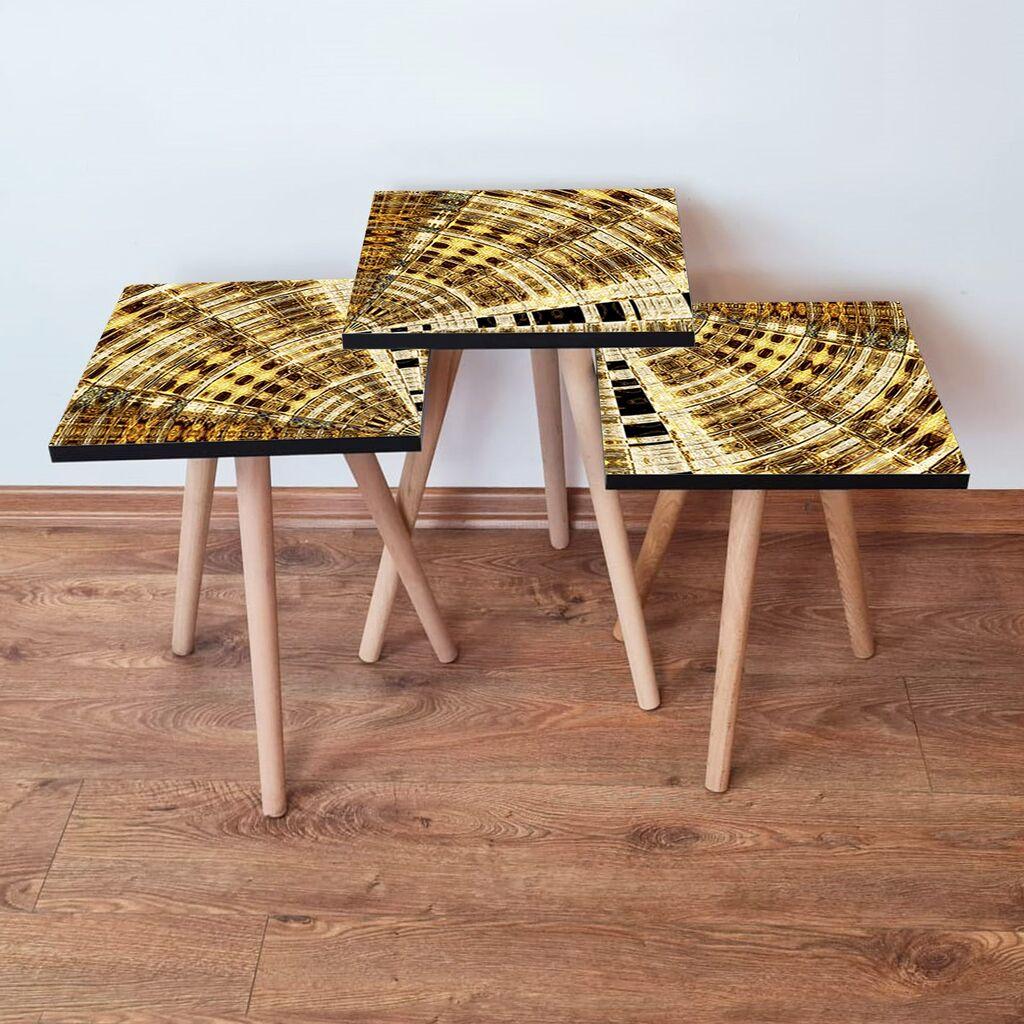 Комплет масички за кафе Hanah Home 3Shp142, 3 парчиња, шарени