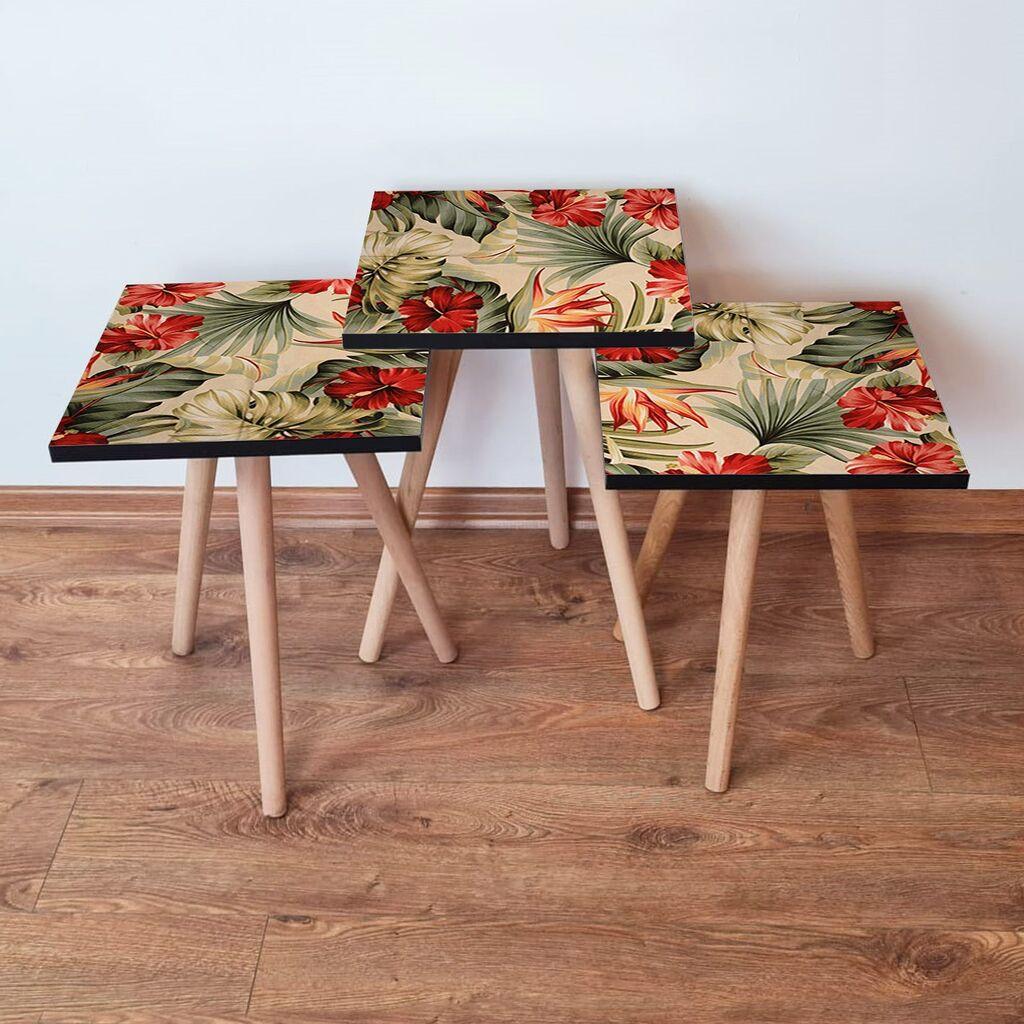 Комплет масички за кафе Hanah Home 3Shp205, 3 парчиња, шарени