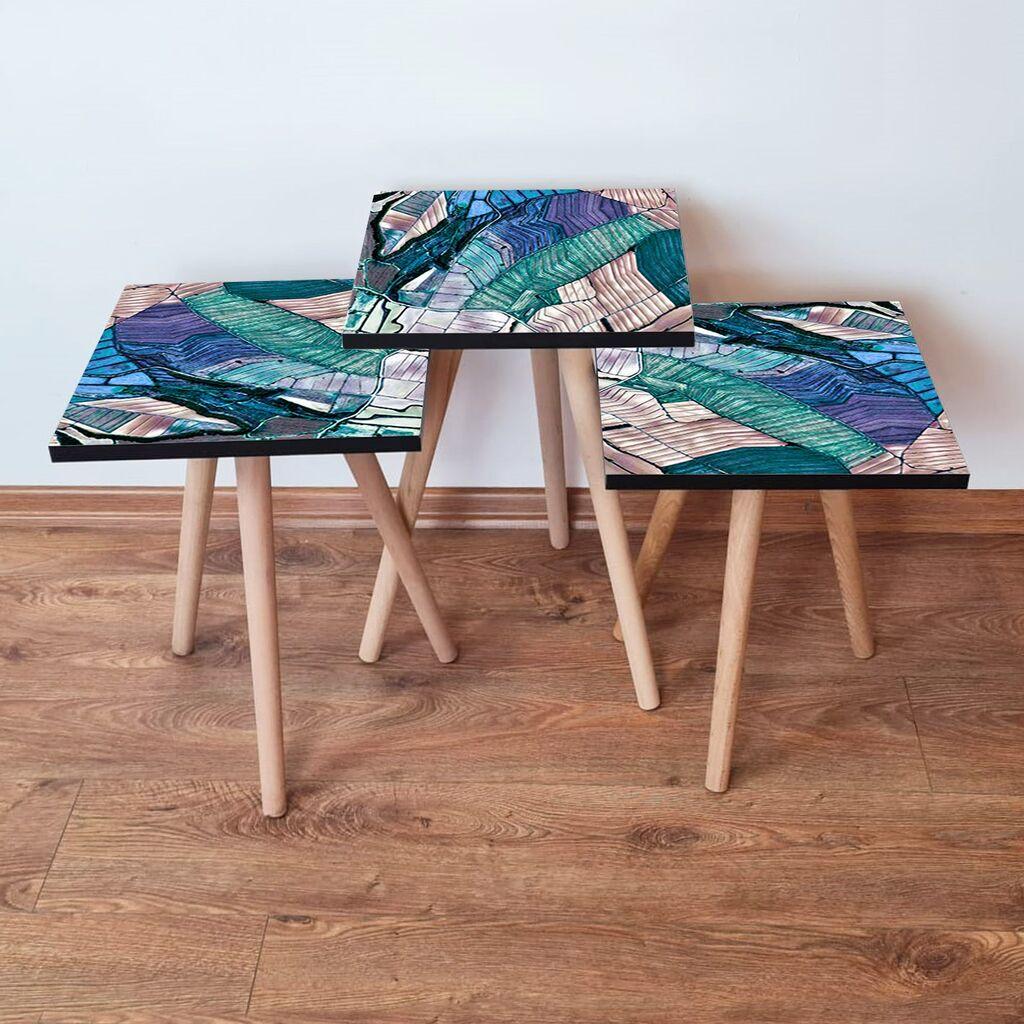 Комплет масички за кафе Hanah Home 3Shp80, 3 парчиња, шарени