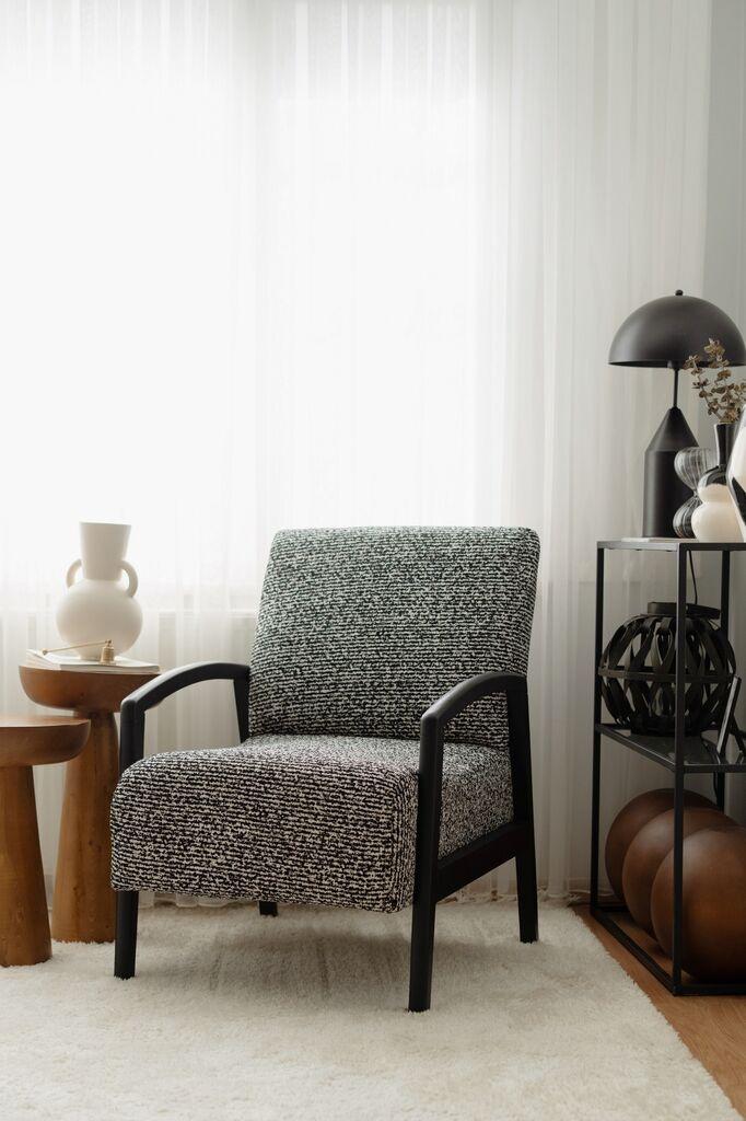 Фотелја „Ателје дел Софа Лума", црно-бела