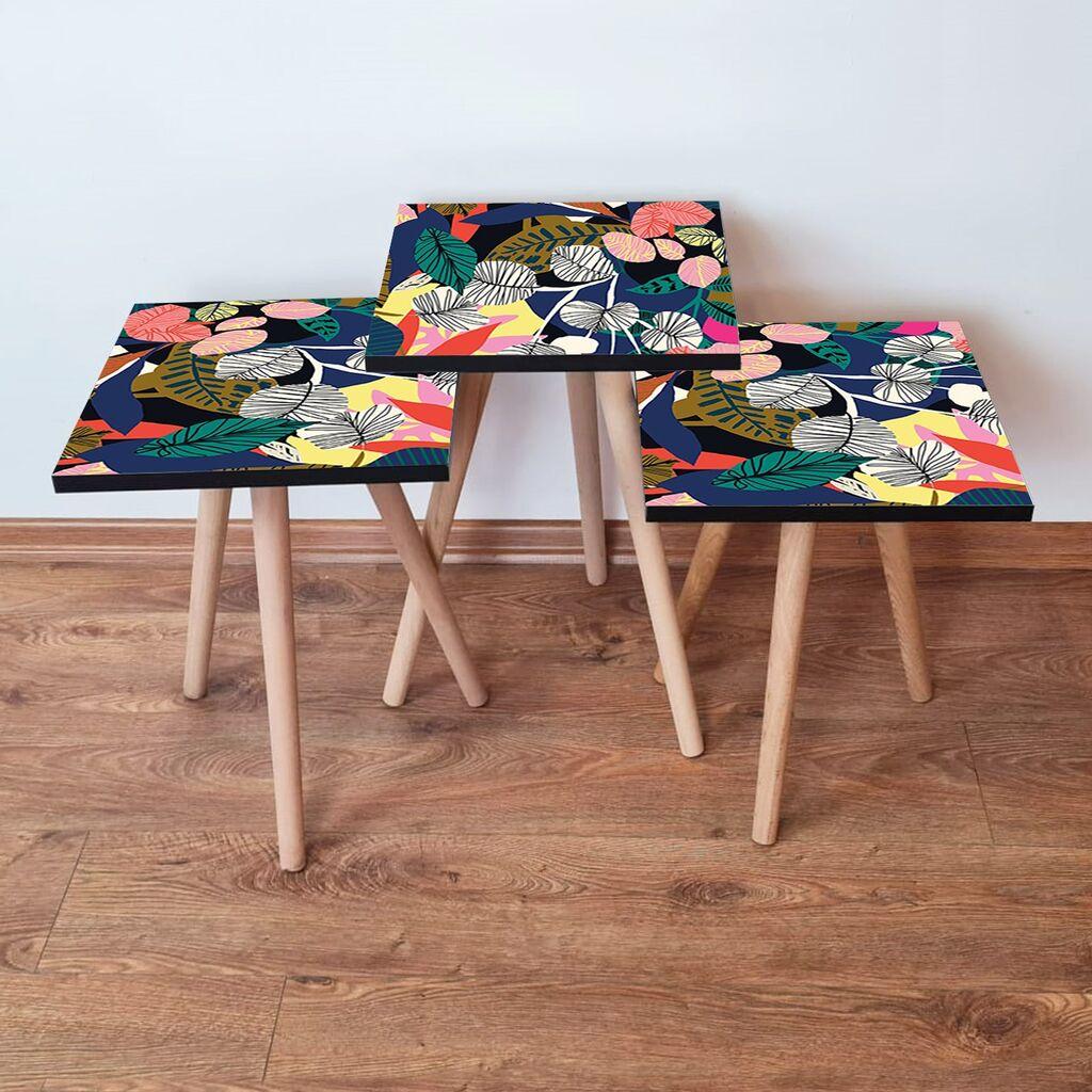 Комплет масички за кафе Hanah Home 3Shp209, 3 парчиња, шарени