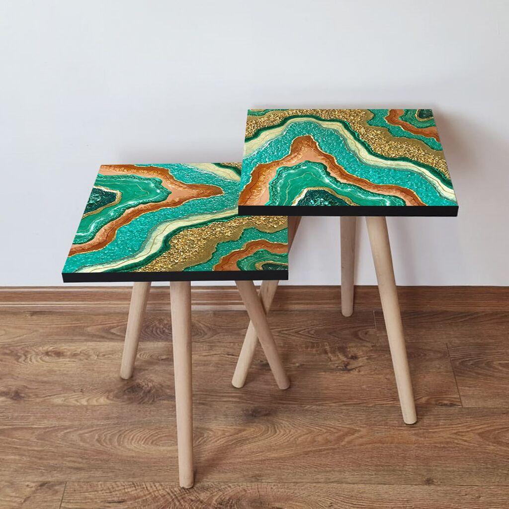 Комплет масички за кафе Hanah Home 2Shp482, 2 парчиња, шарени