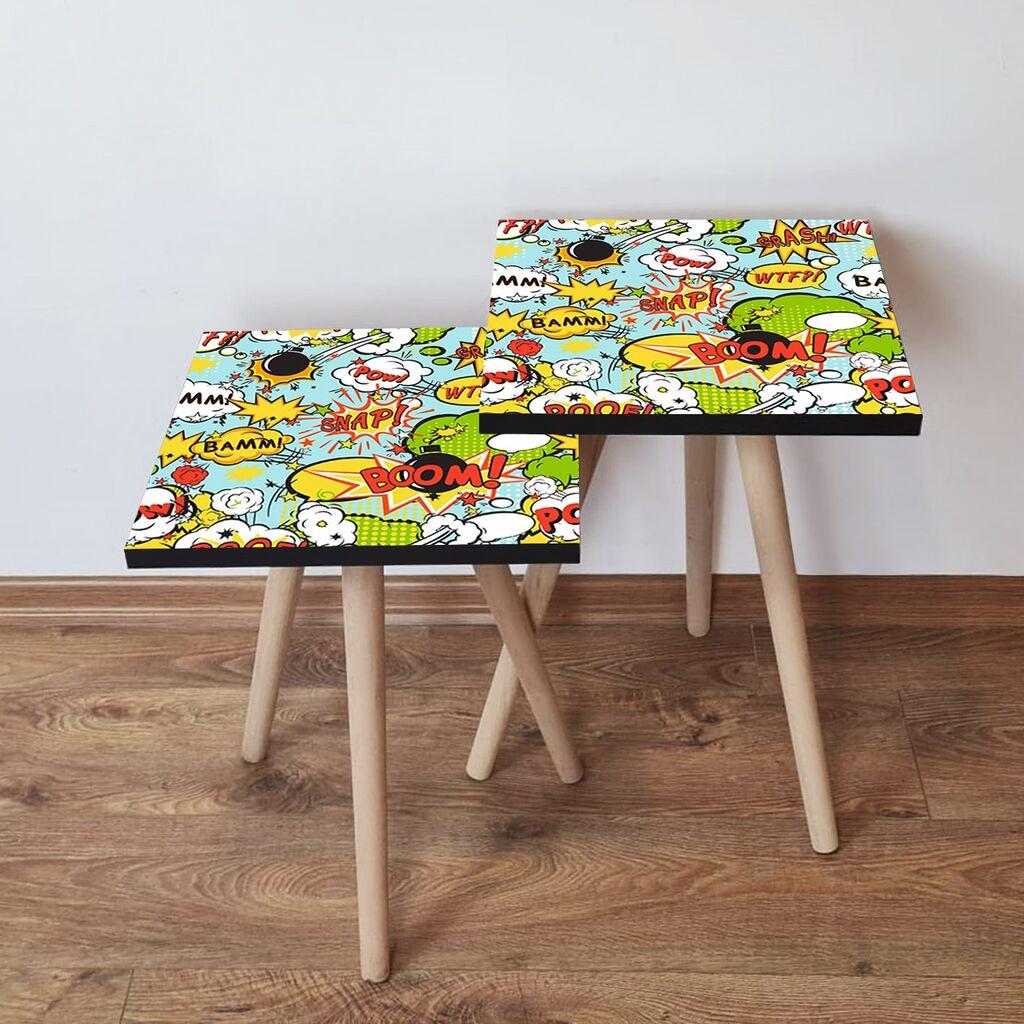 Комплет масички за кафе Hanah Home 2Shp11, 2 парчиња, шарени