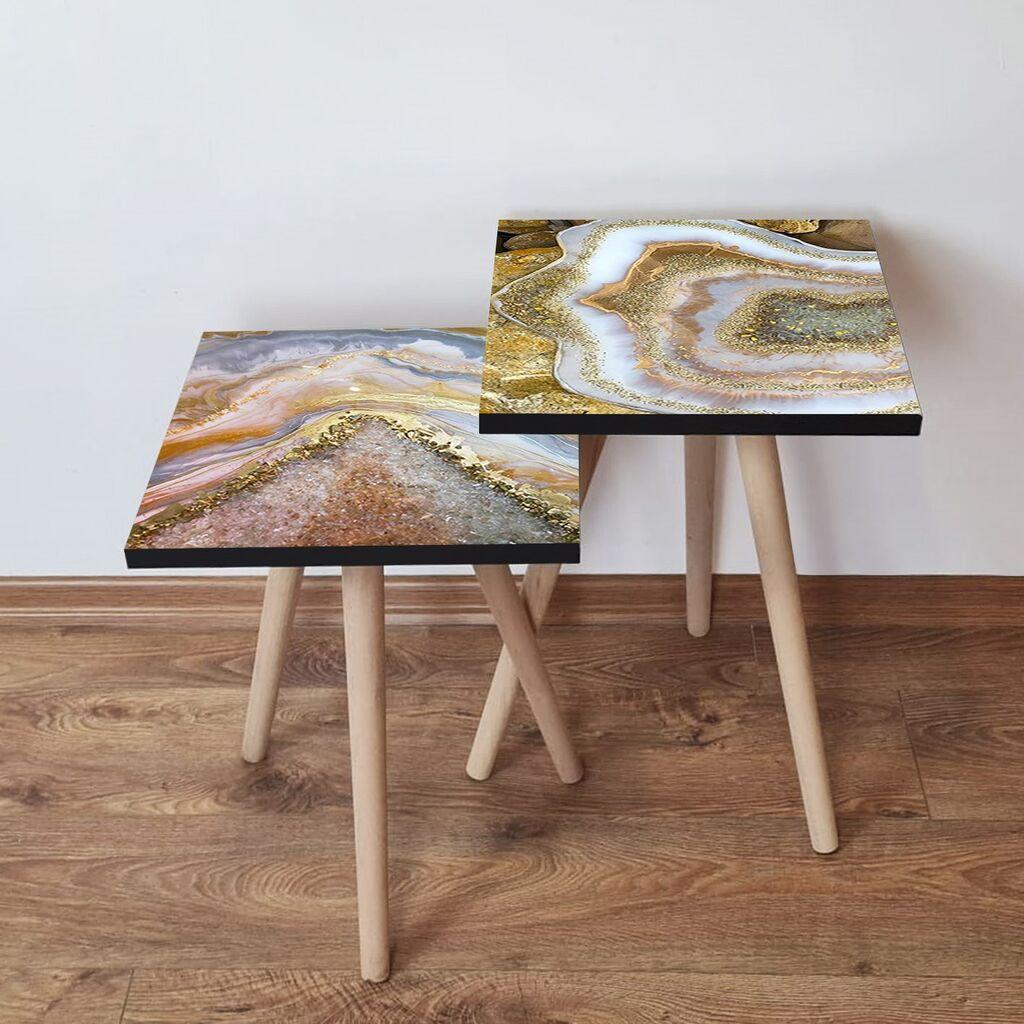 Комплет масички за кафе Hanah Home 2Shp337, 2 парчиња, Ciklama