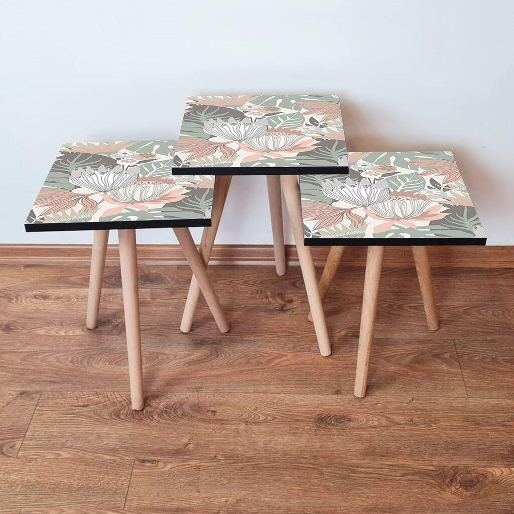 Комплет масички за кафе Hanah Home 3Shp212, 3 парчиња, сива