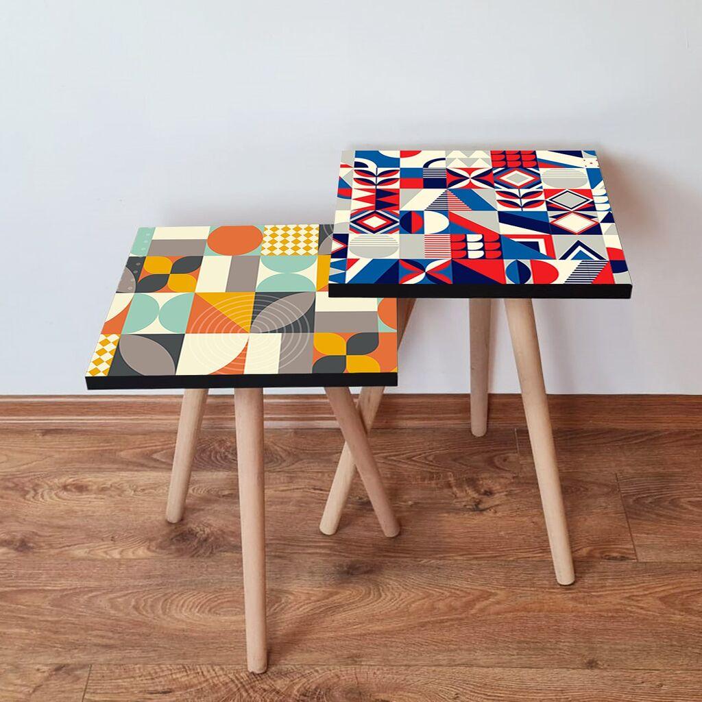 Комплет масички за кафе Hanah Home 2Shp305, 2 парчиња, шарени