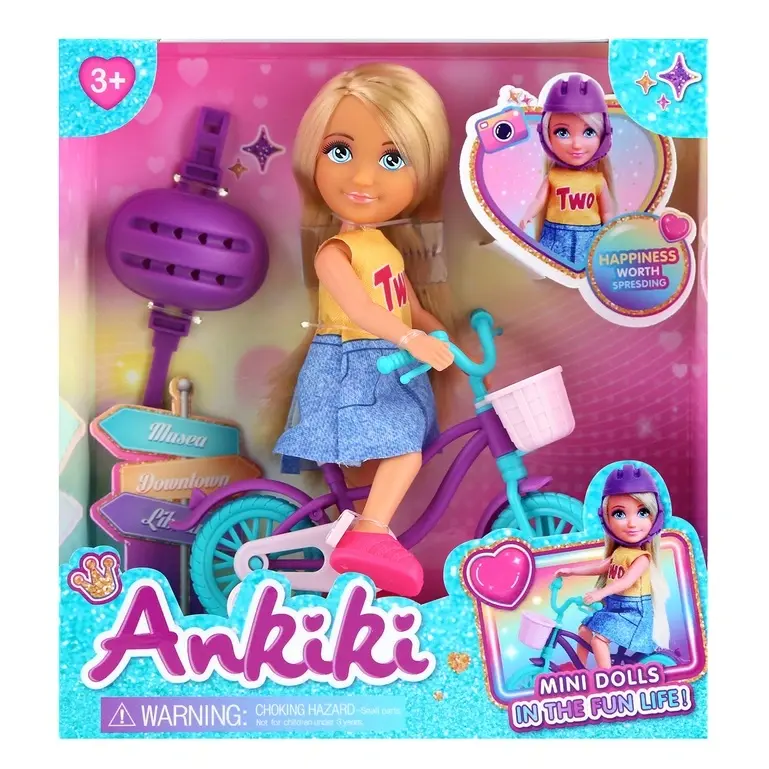 Кукла со велосипед