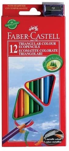 FABER CASTELL Сет Дрвени Боици со Острилка 1/12