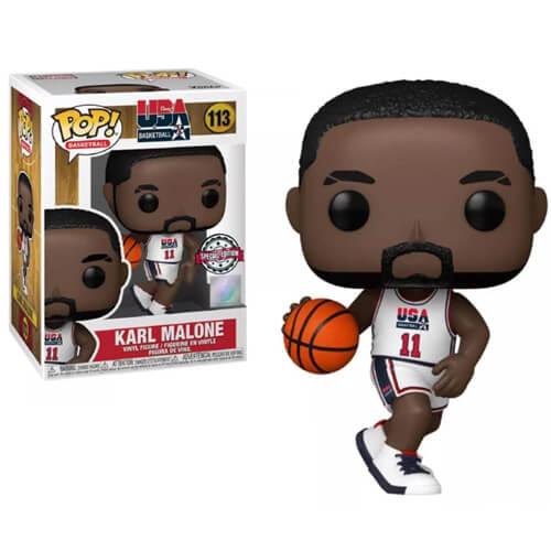 Funko POP! USA Basketball: Legends - Karl Malone (92 Team USA White Uniform) (Special Edition) #113 Фигура