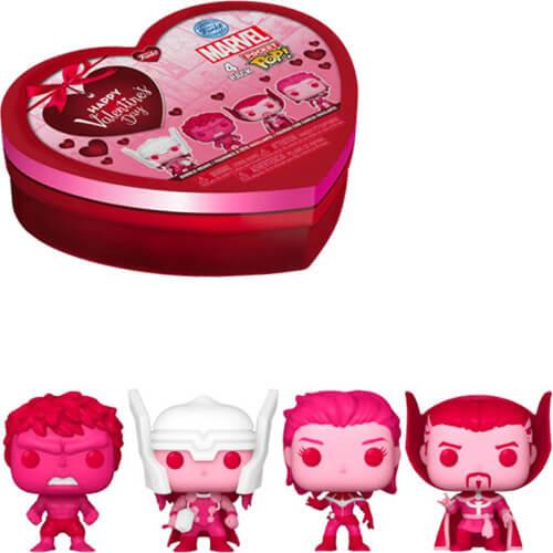 Funko 4-Pack Pocket Pop! Marvel Classic - Happy Valentine's Day Box Фигура