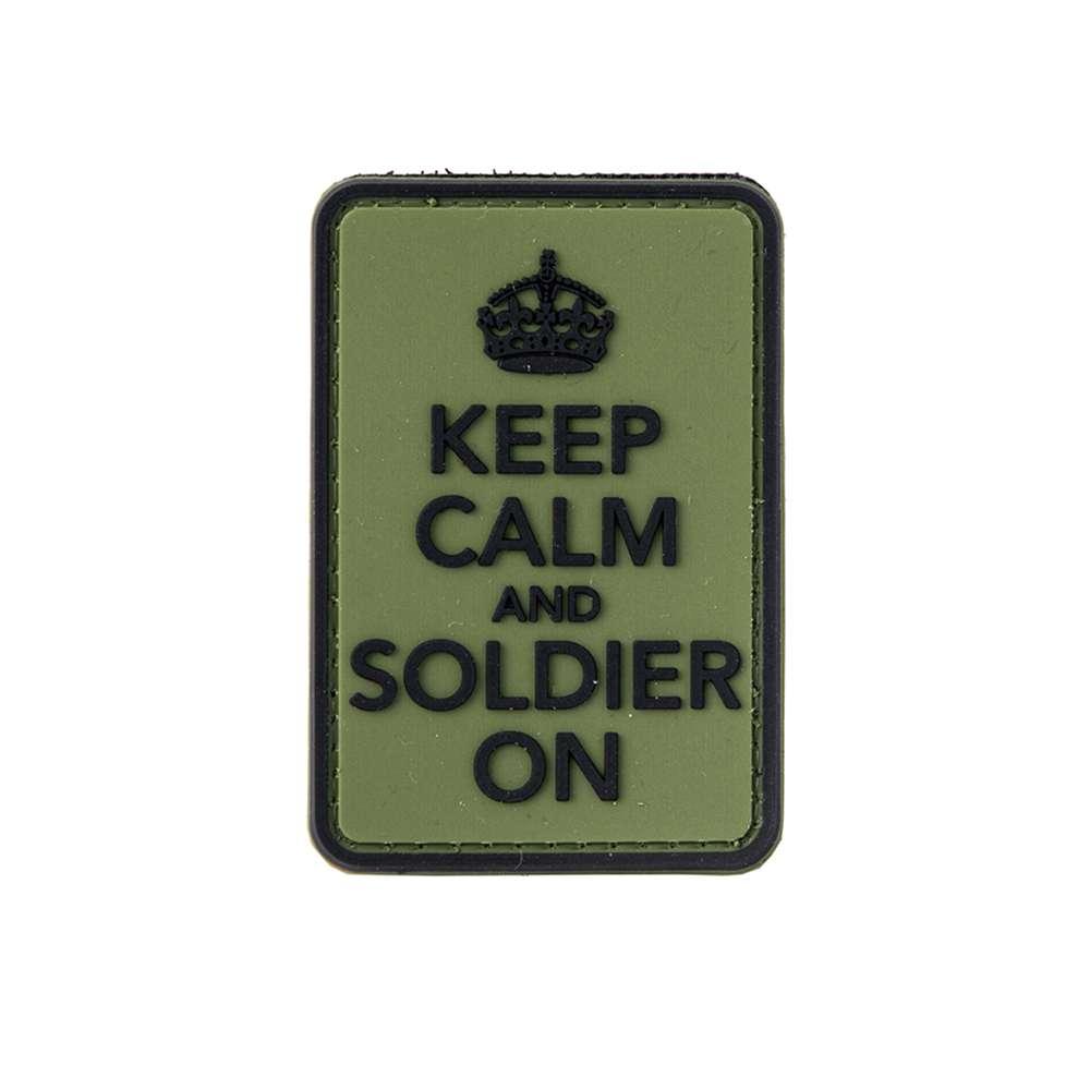 SECUBOR Лепенка keep calm and solider on od green 7.2x4.8