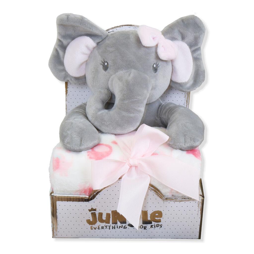 JUNGLE Ќебе со играчка Слонче 31002203, Сива