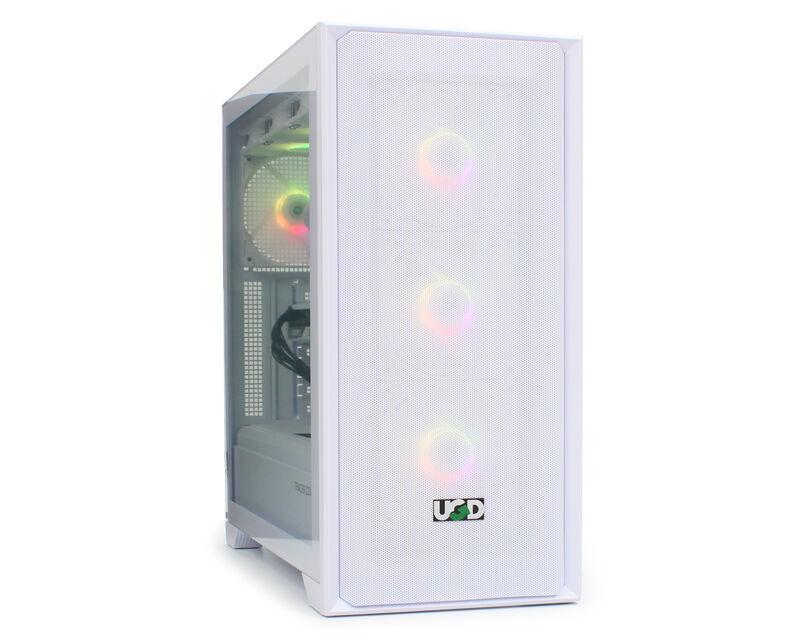 Кутија за десктоп UGD Crate Tracer 2234, со средна кула, 4xRGB ладилник, бела