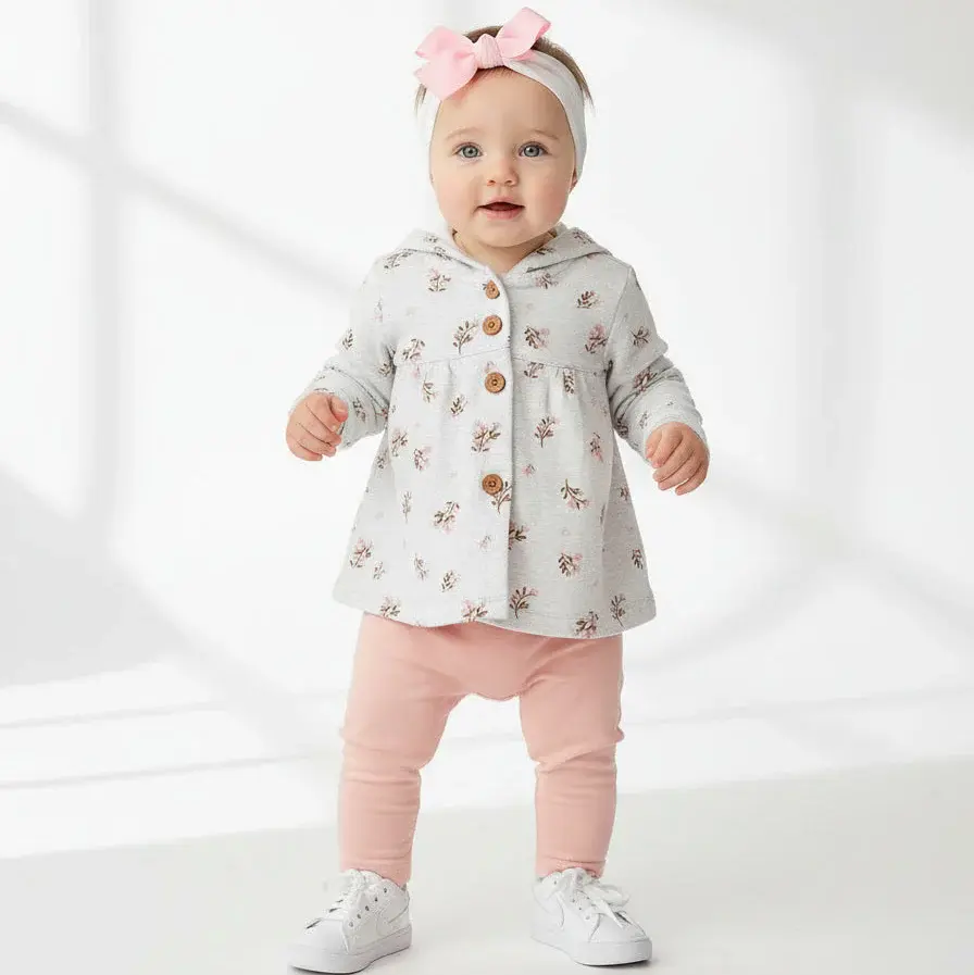 Комплет 3 делен со цвеќиња