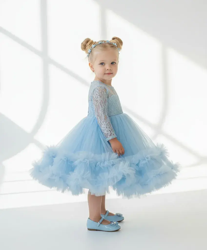 Бајковит свечен фустан со тул и чипка