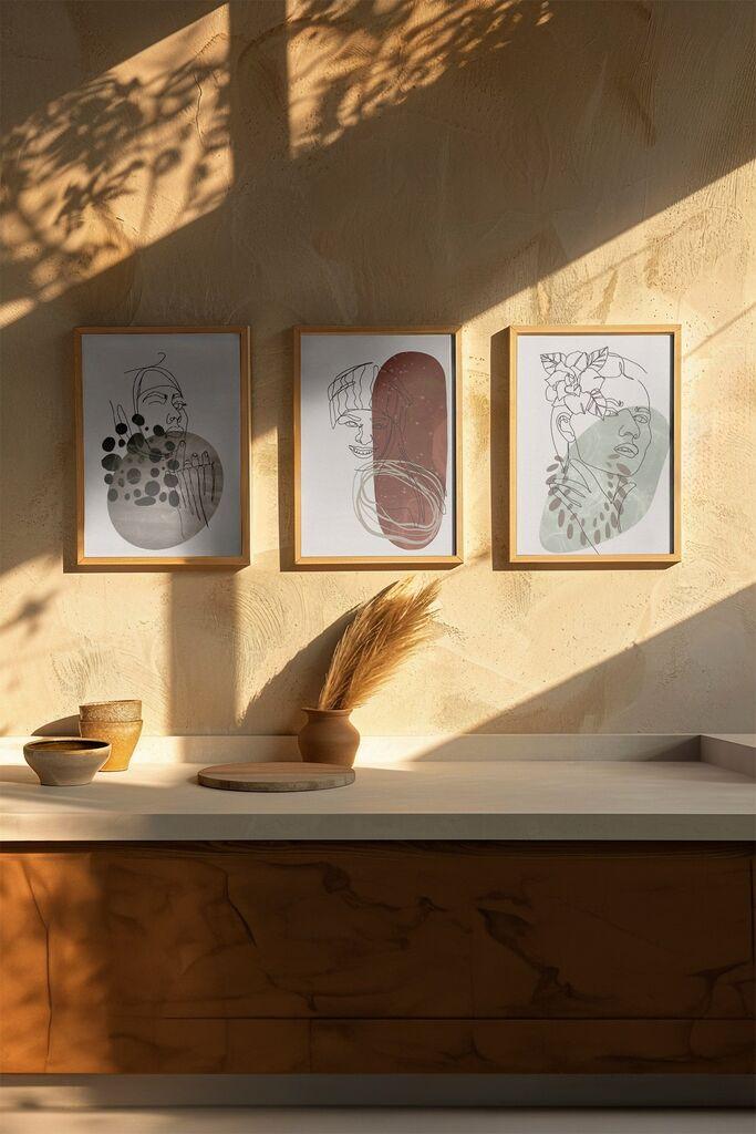 Слика Wallity 3Dartsoho121, 3 дела, 33 x 48 см