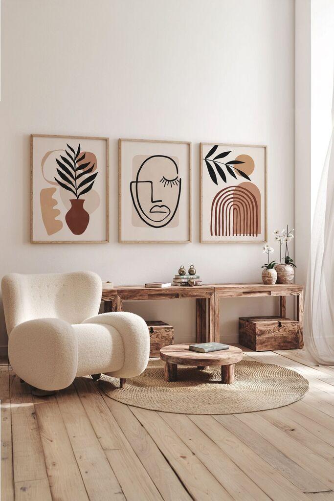 Слика Wallity 3Dartsoho69, 3 дела, 33 x 48 см