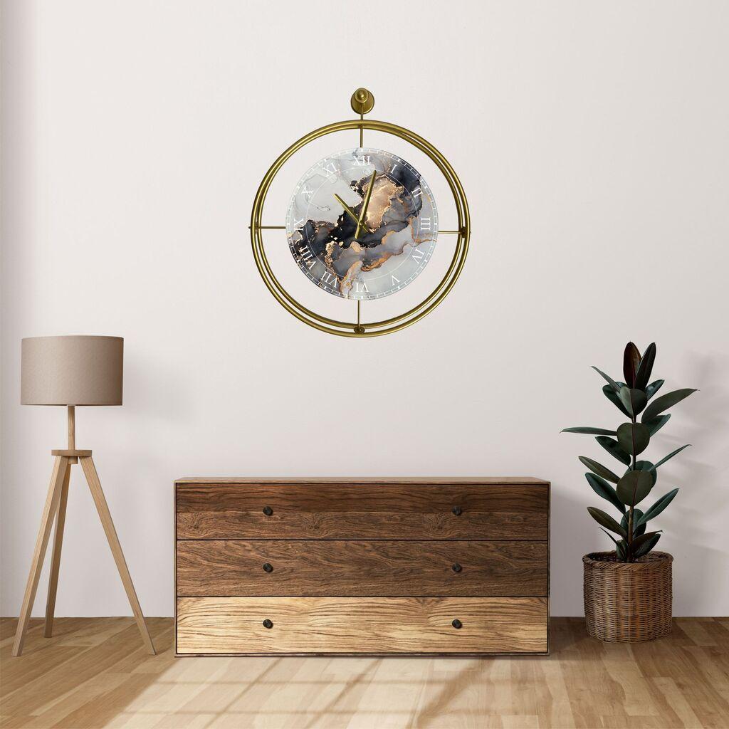 Wallity dzиден часовник Mcclock-00123, 58x65x7 см, златна боја