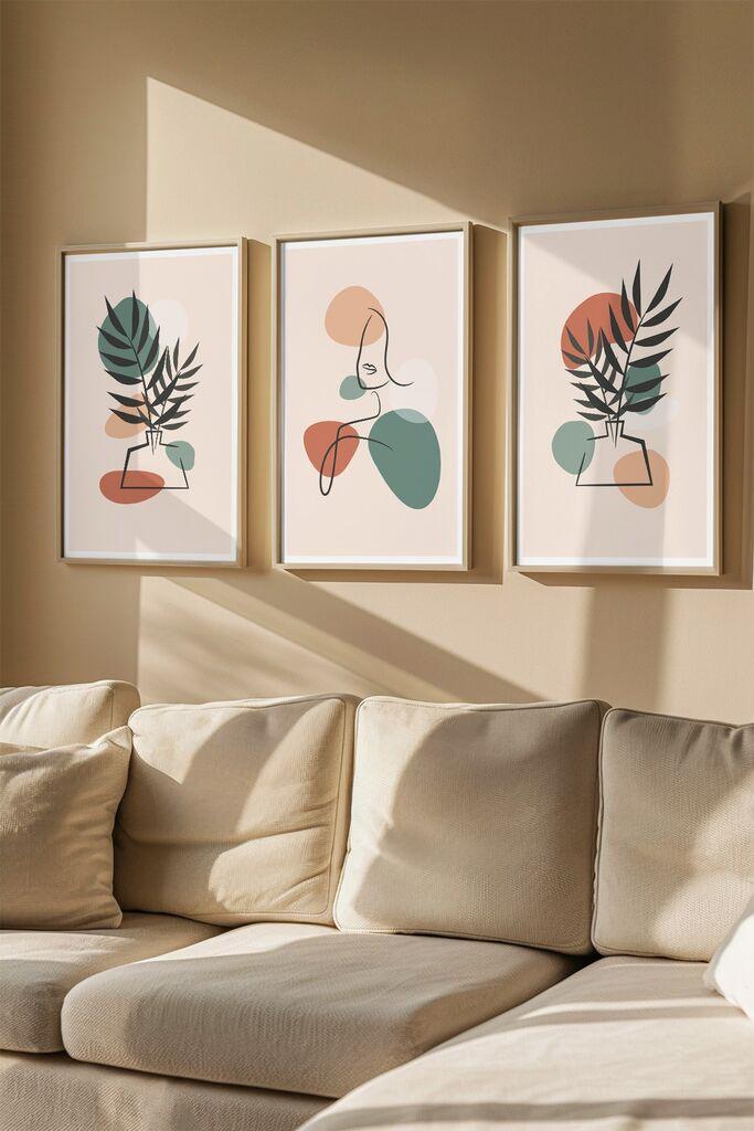 Слика Wallity 3Dartsoho123, 3 дела, 33 x 48 см