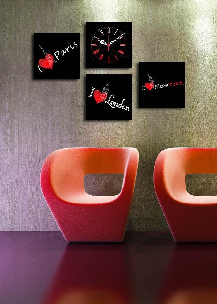 Wallity dzиден часовник 4P1919CS-3, 42x63 см, 4 дела