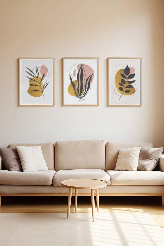 Слика Wallity 3Dartsoho92, 3 дела, 33 x 48 см