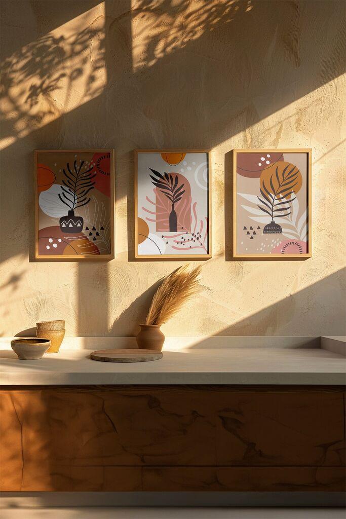 Слика Wallity 3Dartsoho117, 3 дела, 33 x 48 см