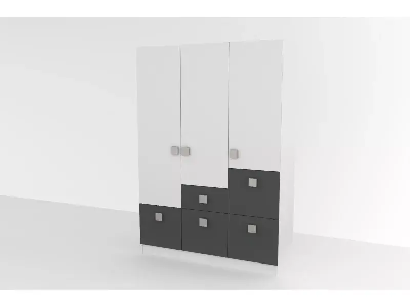 МЕБЕЛ-ВИ Ормар Енди 140 Бела-антрацит