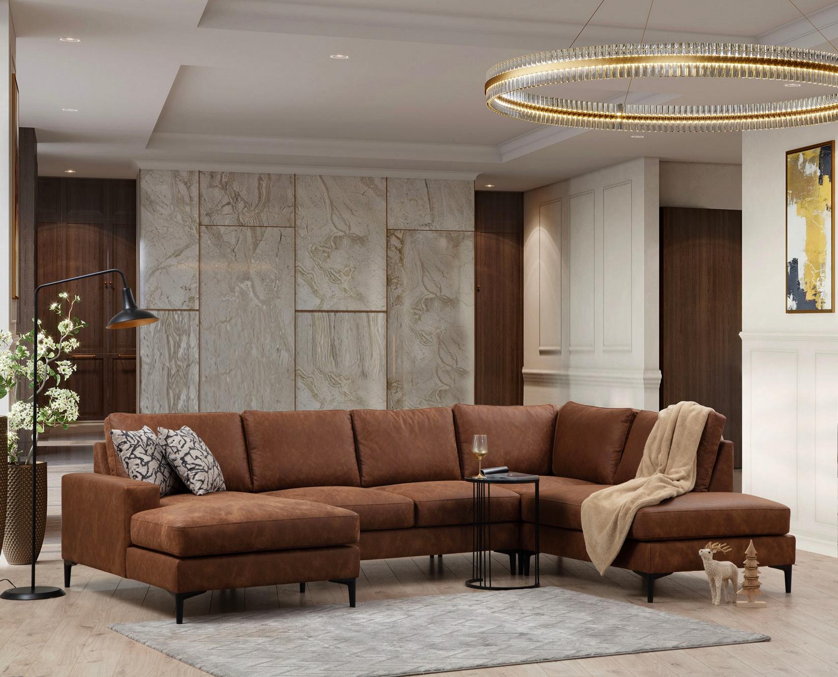 Аголна софа Atelier del 90x90x155cm Антрацит