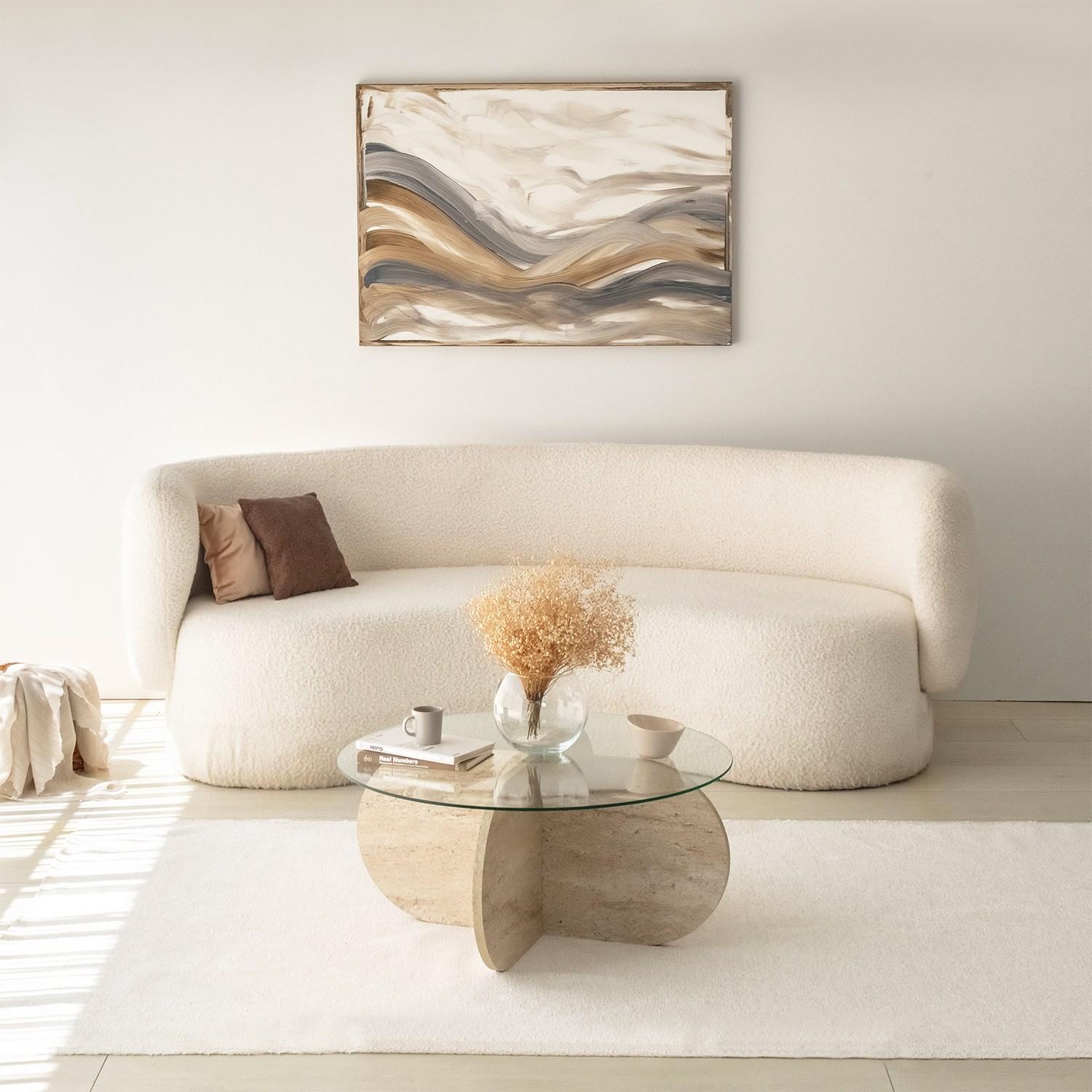 Маса Hanah Home Club со меурчиња 75x35x75 см црна