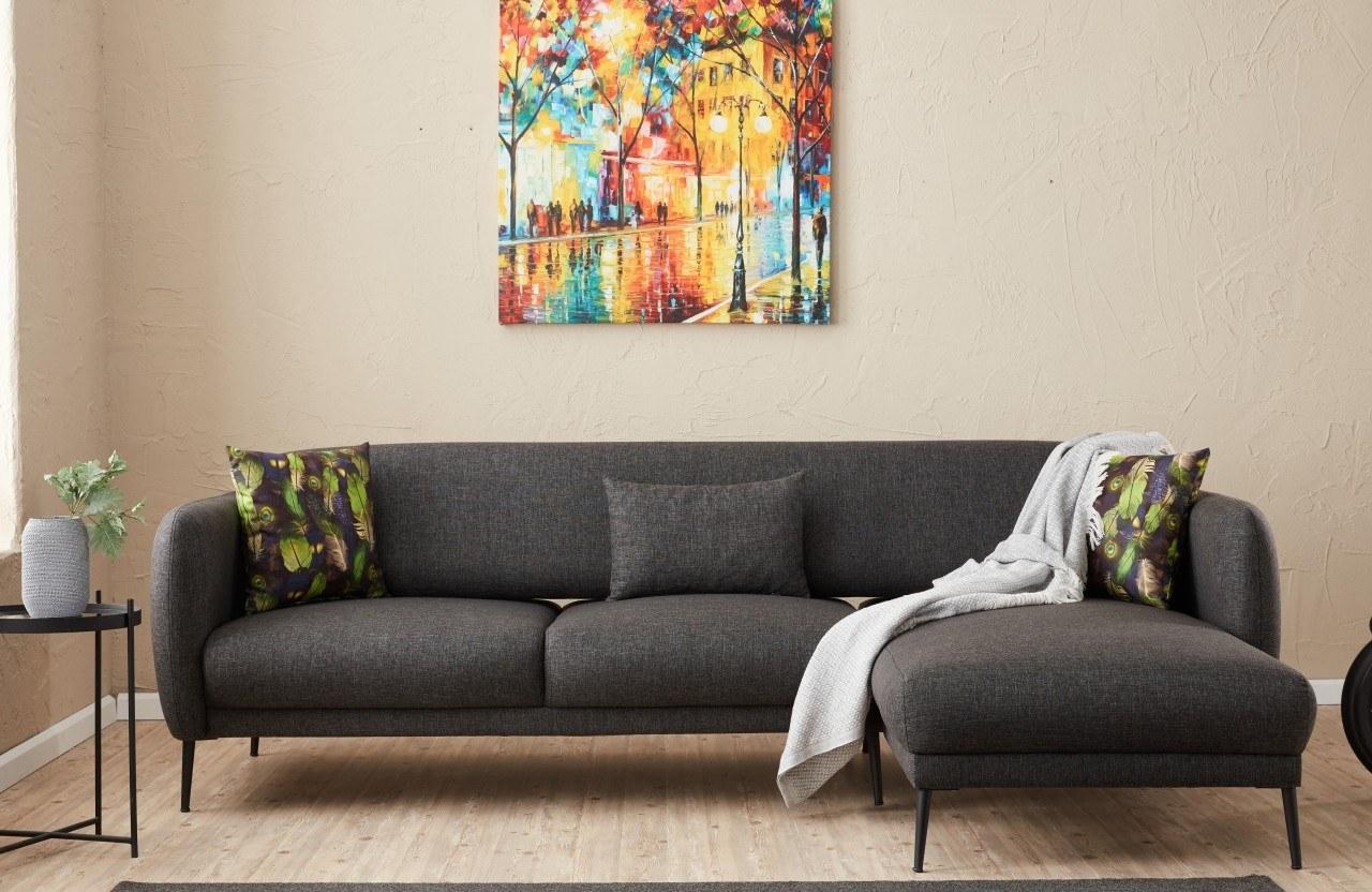 Аголна гарнитура софа Atelier del Venus L 265x80x163 см Антрацит