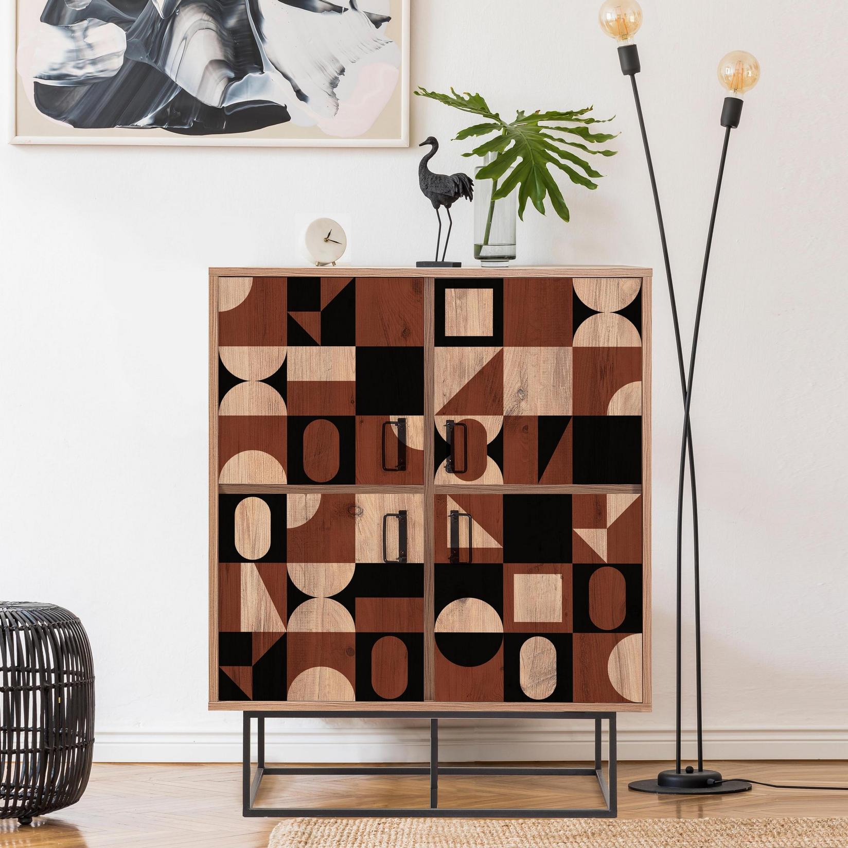 Комода Hanah Home Quantum 93x115x36cm Шарена