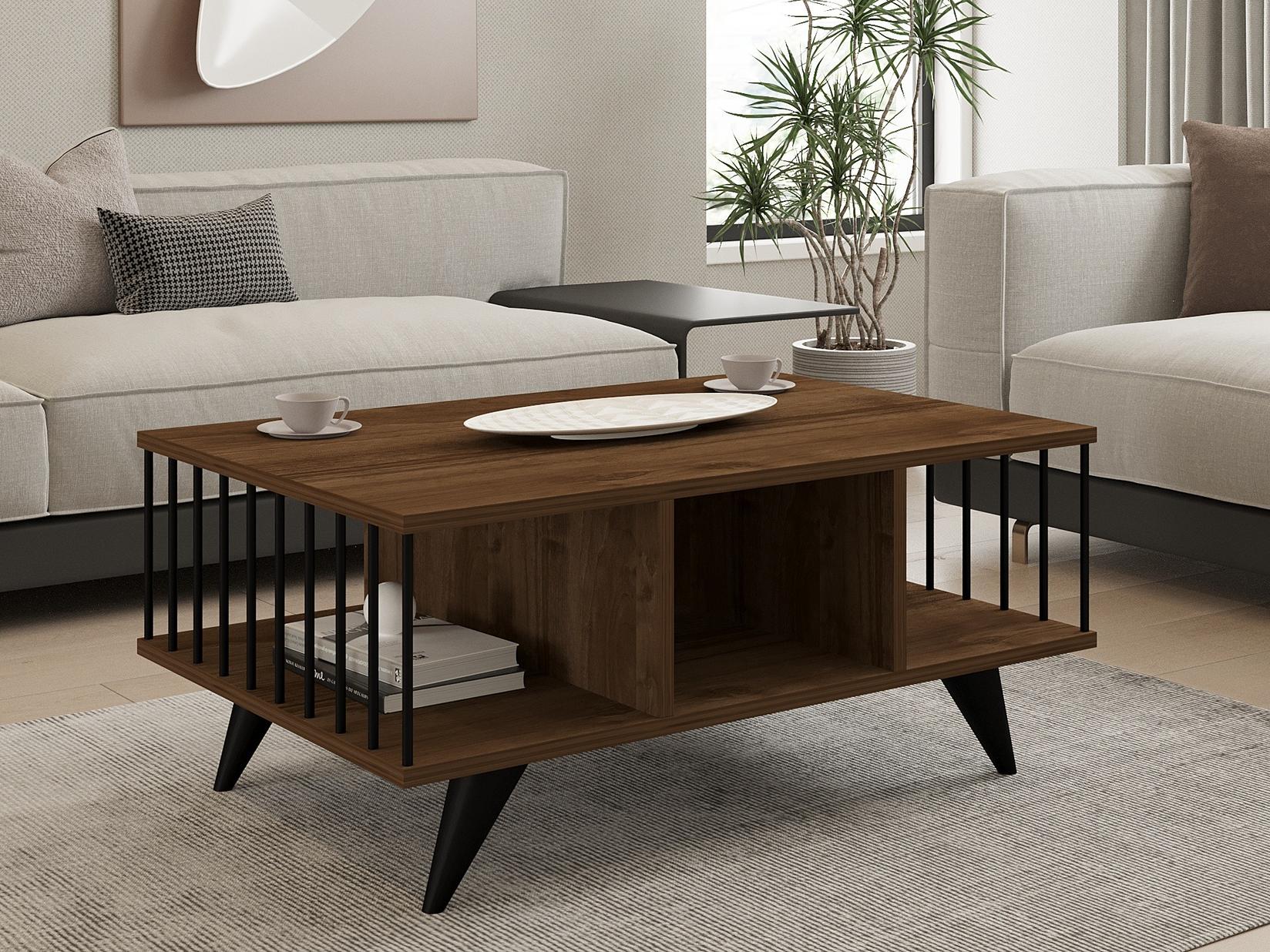 Маса Hanah Home Club Bert 90x40x60cm Антрацит