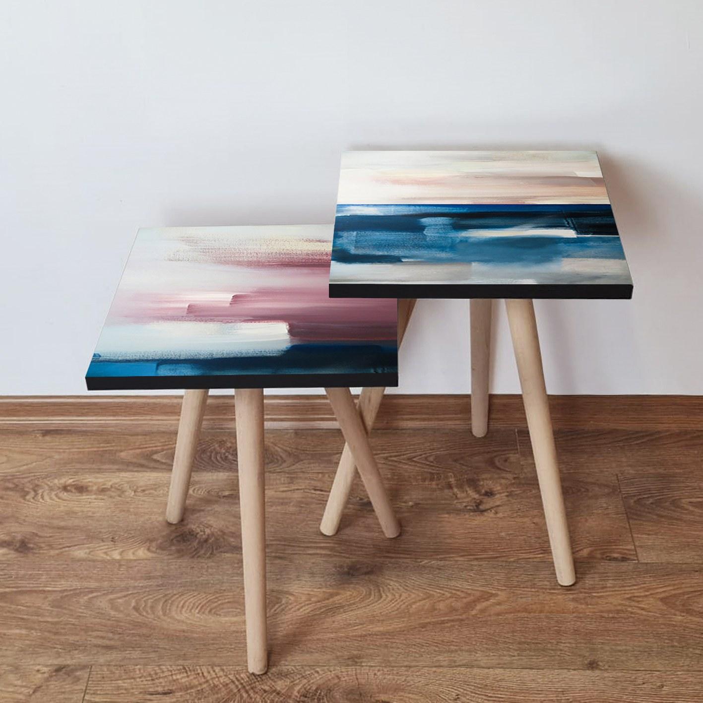 Hanah Home Комплет клуб маси, 2 парчиња Шарени