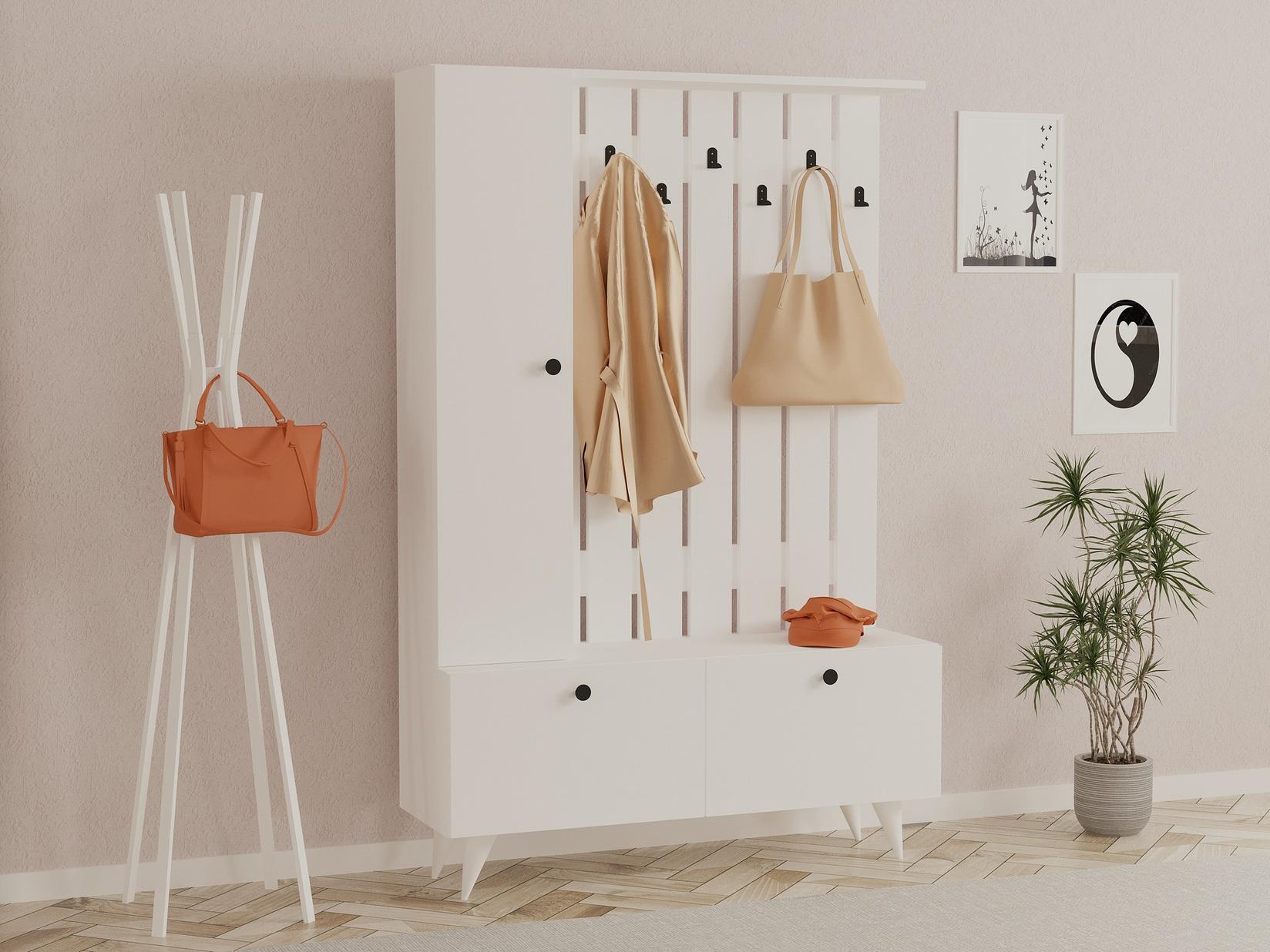 Hanah Home Комплет За Ходник 112X170X35 Cm Бела