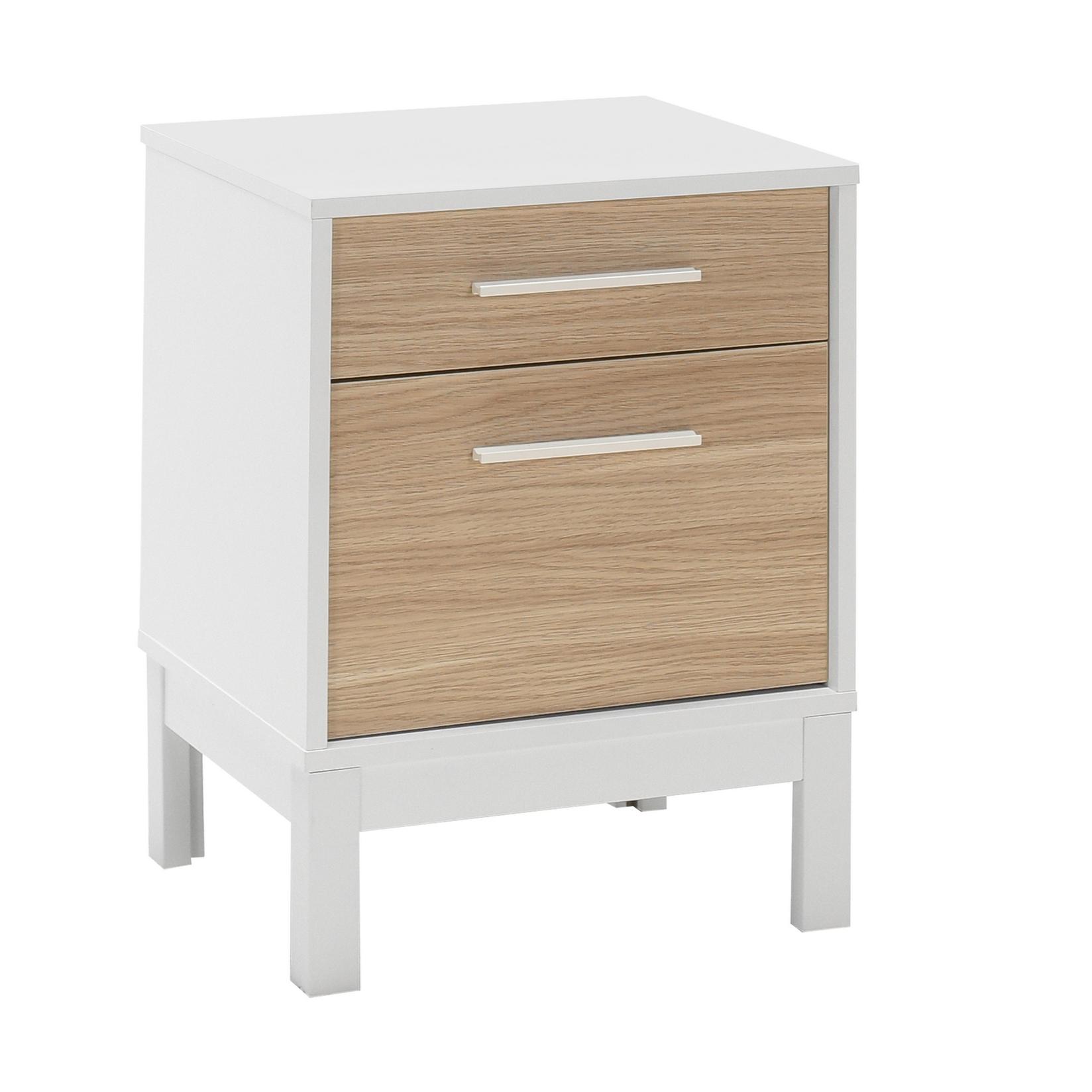 Ноќна масичка Hanah Home 45x60​x45 см даб-бела