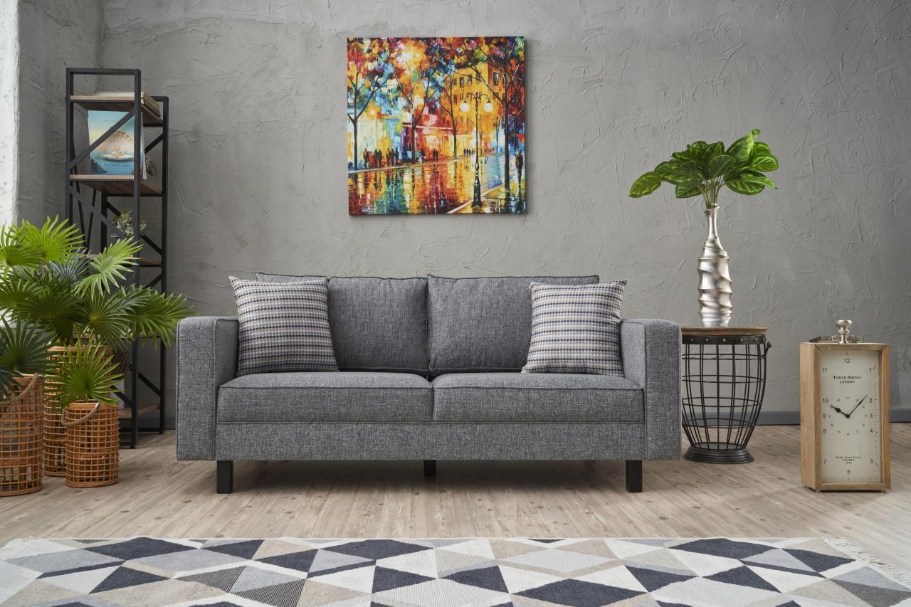 Atelier del Sofa Двосед Kale Linen 180x83x91cm Антрацит