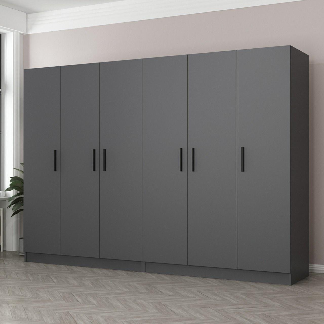 Гардеробер Ханах Хоум Кејл 270x210x52 см Антрацит